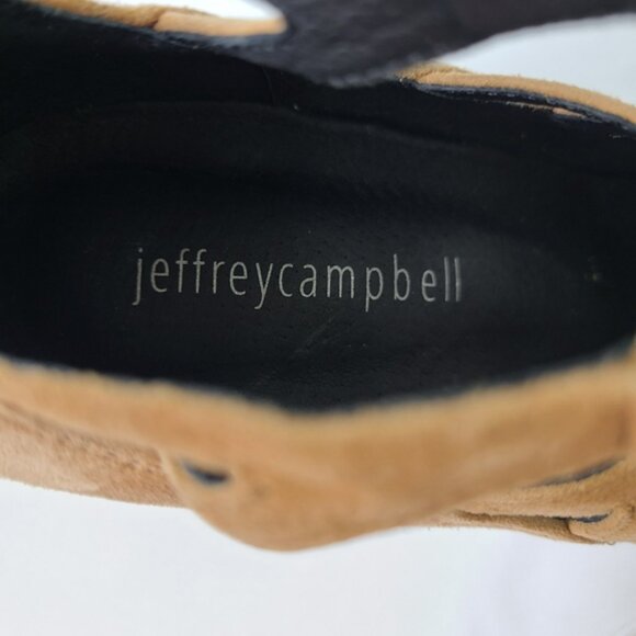 Jeffrey Campbell Camel Tan Brielle Tan Suede Lace-Up Heels - Picture 12 of 12